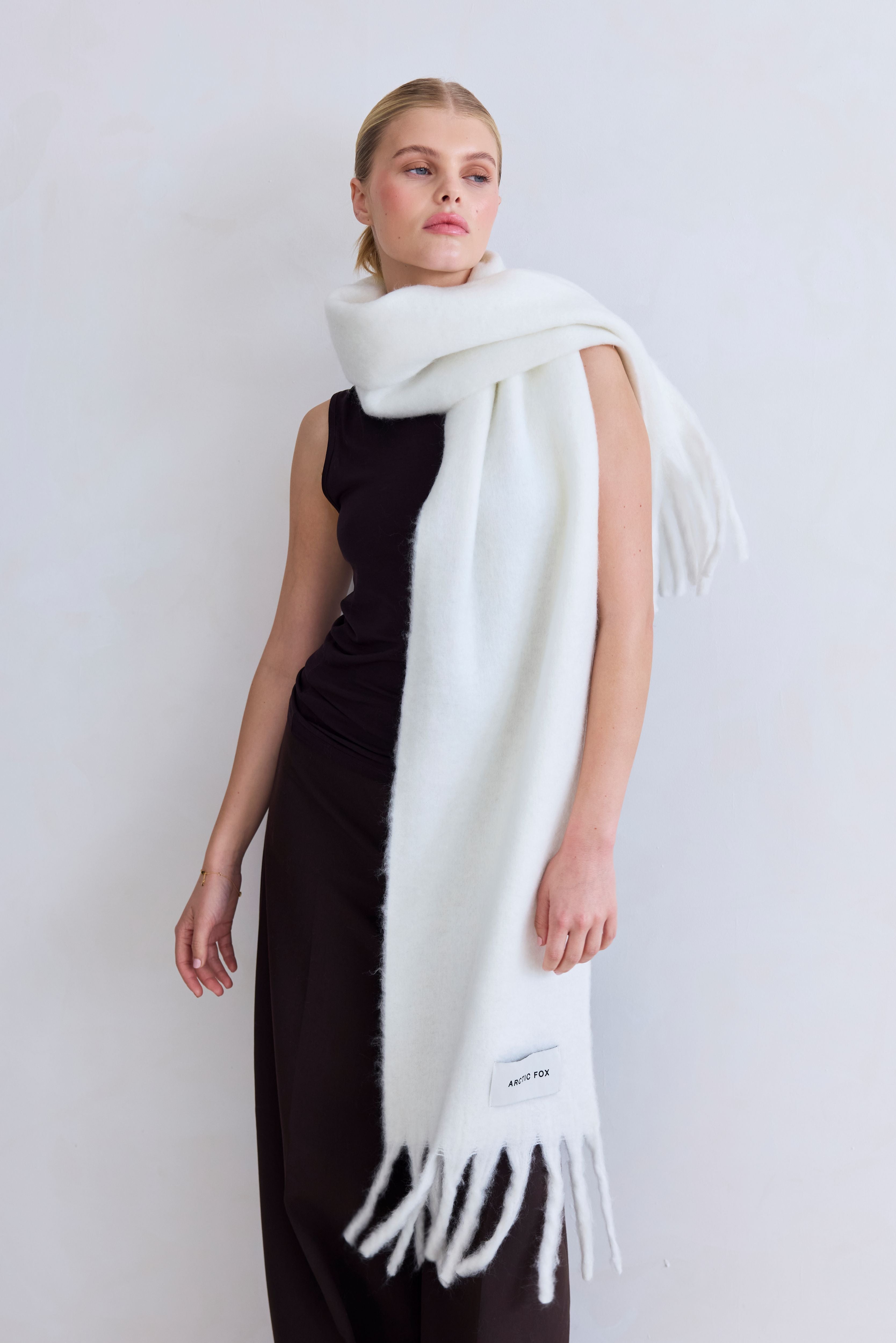 The 100% Recycled Stockholm Scarf Arctic Fox Polar White