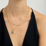 The Large Turquoise Pendant Necklace