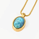 The Large Turquoise Pendant Necklace