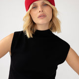 The Merino Wool Beanie - Rosewood Red