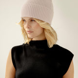 The Merino Wool Beanie - Snow Blossom