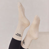 Pilates Grip Socks - Off White