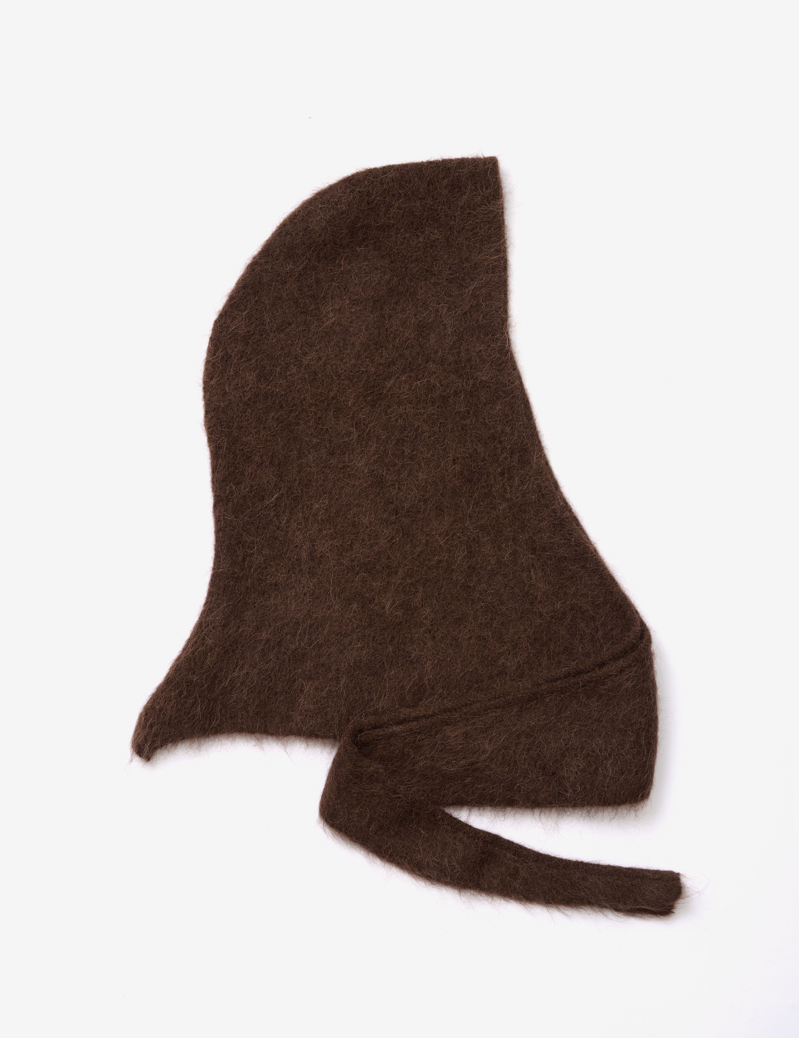 The Alpaca Hooded Scarf - Dark Coffee