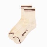 The Shortie Striped Sock - Chalk