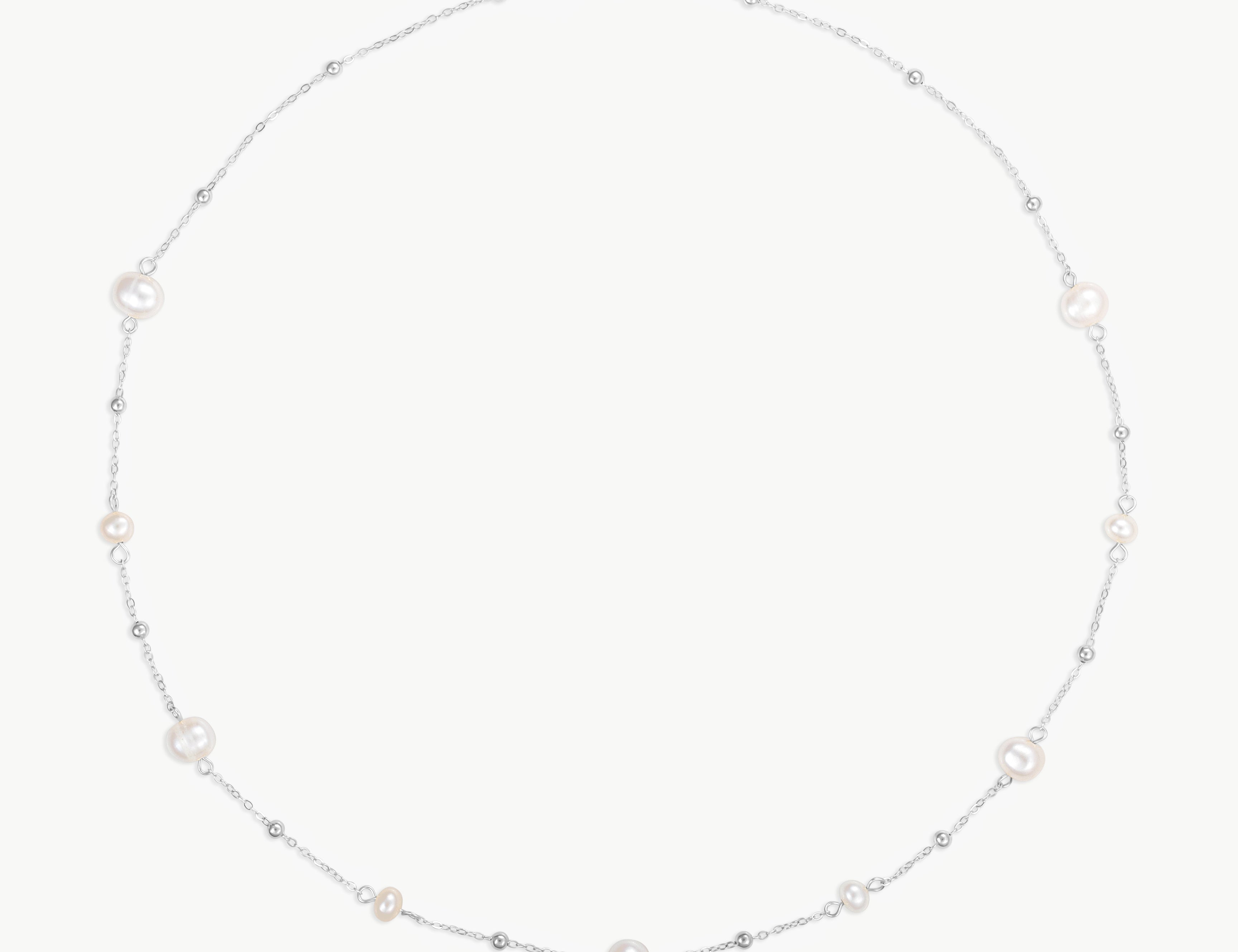JOY - Beaded Pearl Chain Necklace