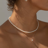 FAE - Single Pearl Drop Chain Necklace