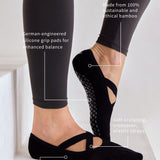 Yoga Pilates Crossover Grip Socks