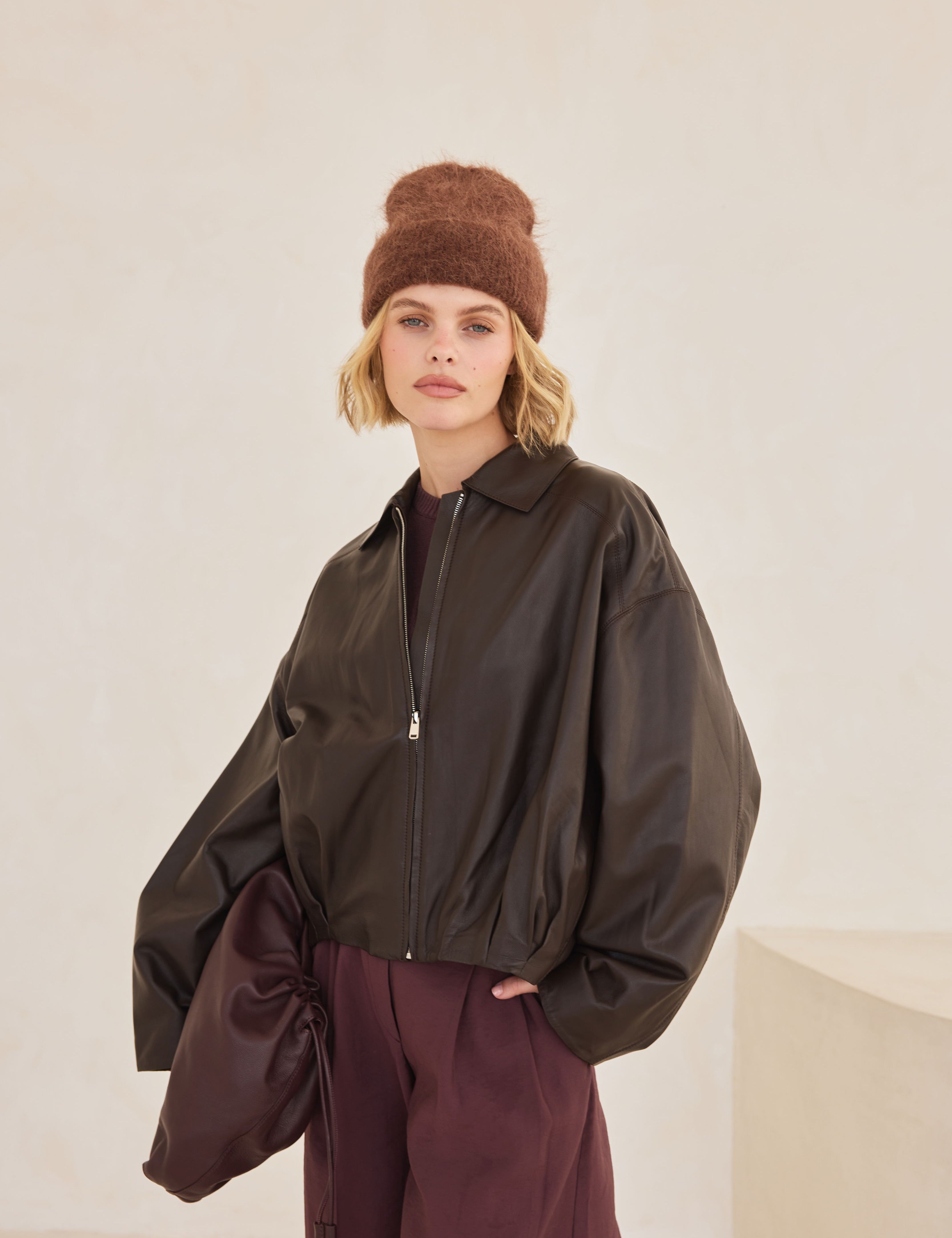 The Alpaca Beanie - Dark Brown