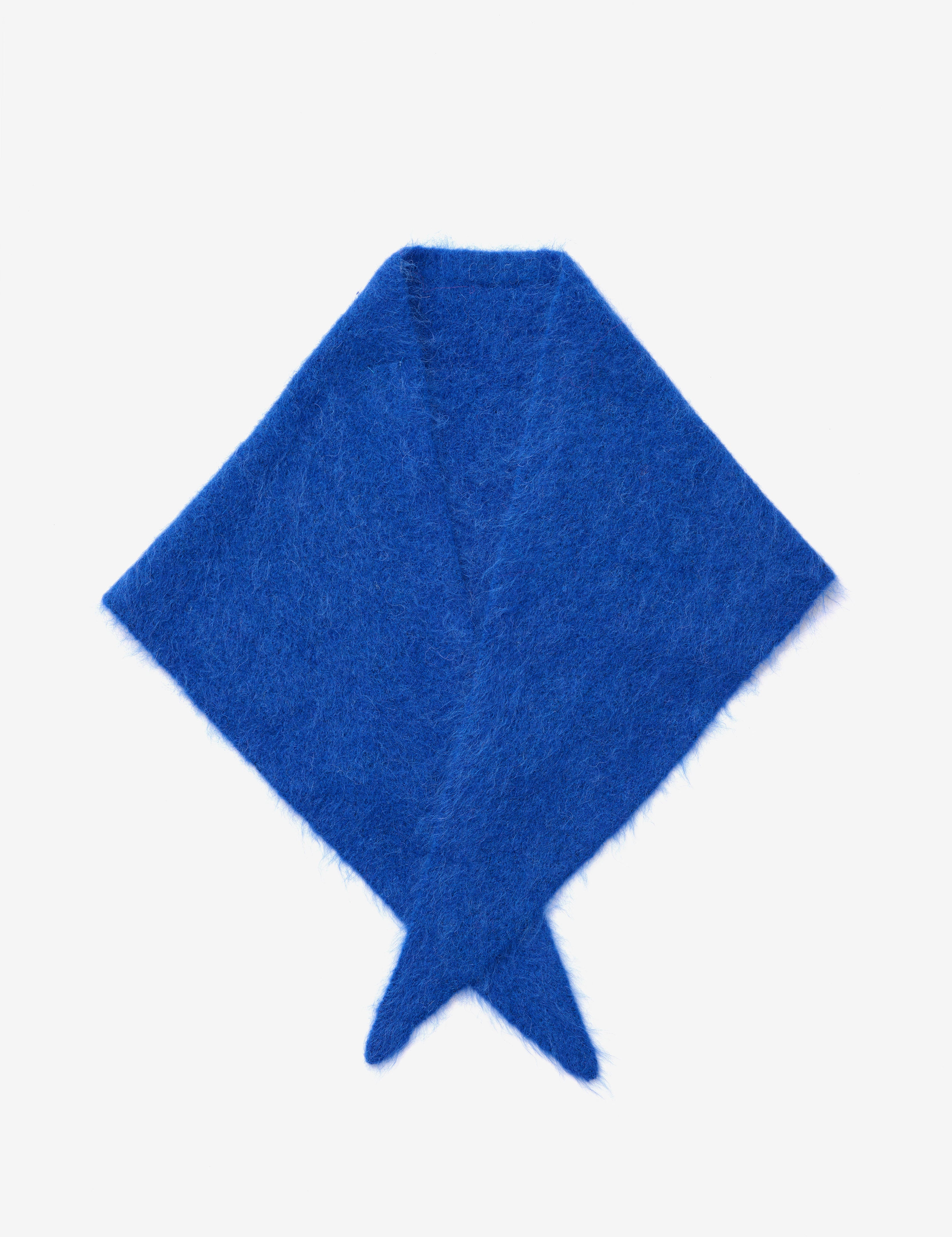 Alpaca Triangle Scarf - Electric Blue