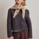 The Alpaca Gloves - Greige Melange