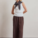 Alpaca Triangle Scarf - Dark Grey
