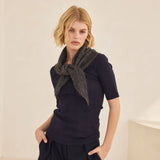 Alpaca Triangle Scarf - Dark Grey