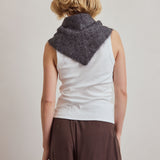 Alpaca Triangle Scarf - Dark Grey