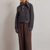 Alpaca Triangle Scarf - Dark Grey