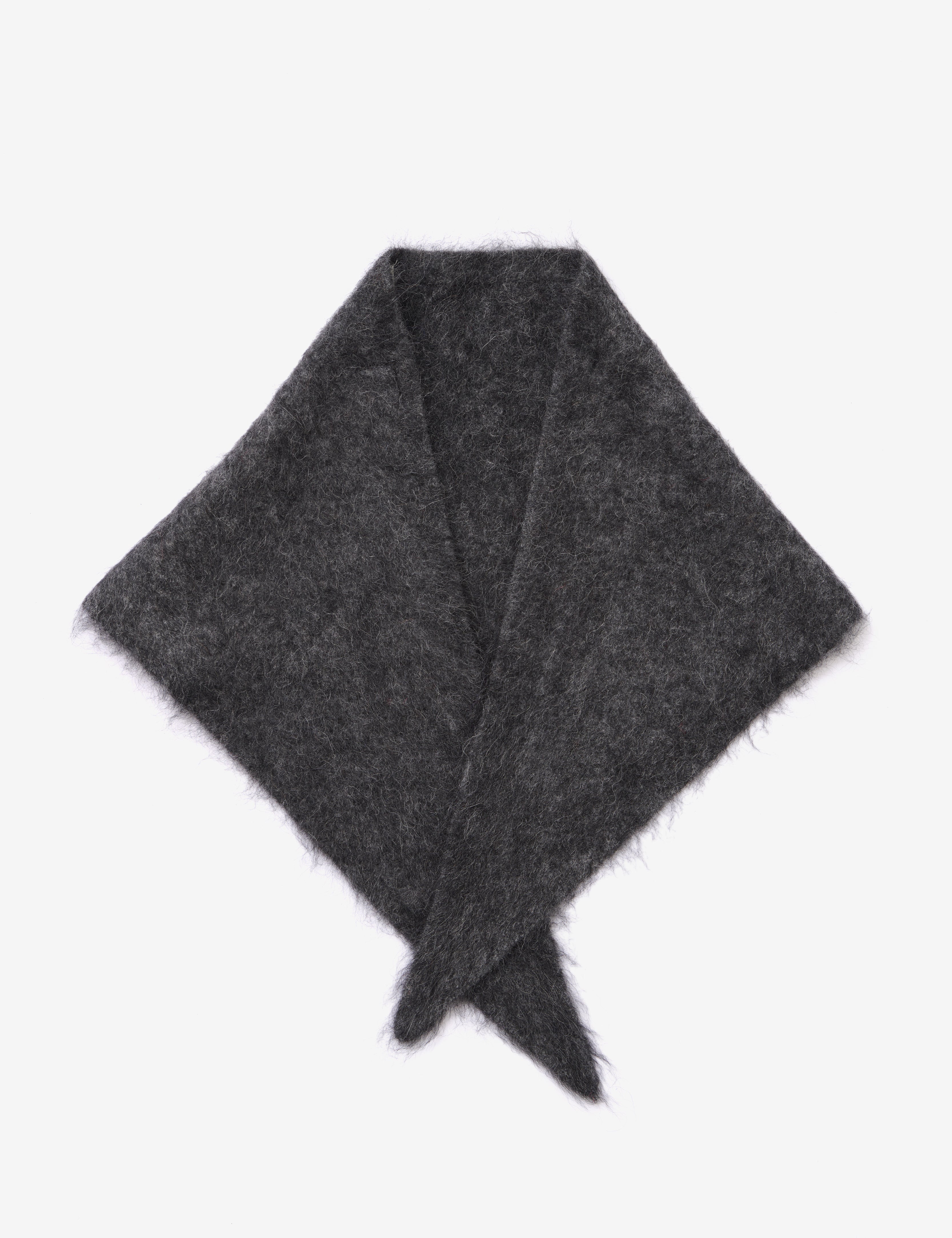 Alpaca Triangle Scarf - Dark Grey