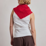 Alpaca Triangle Scarf - Crimson Red