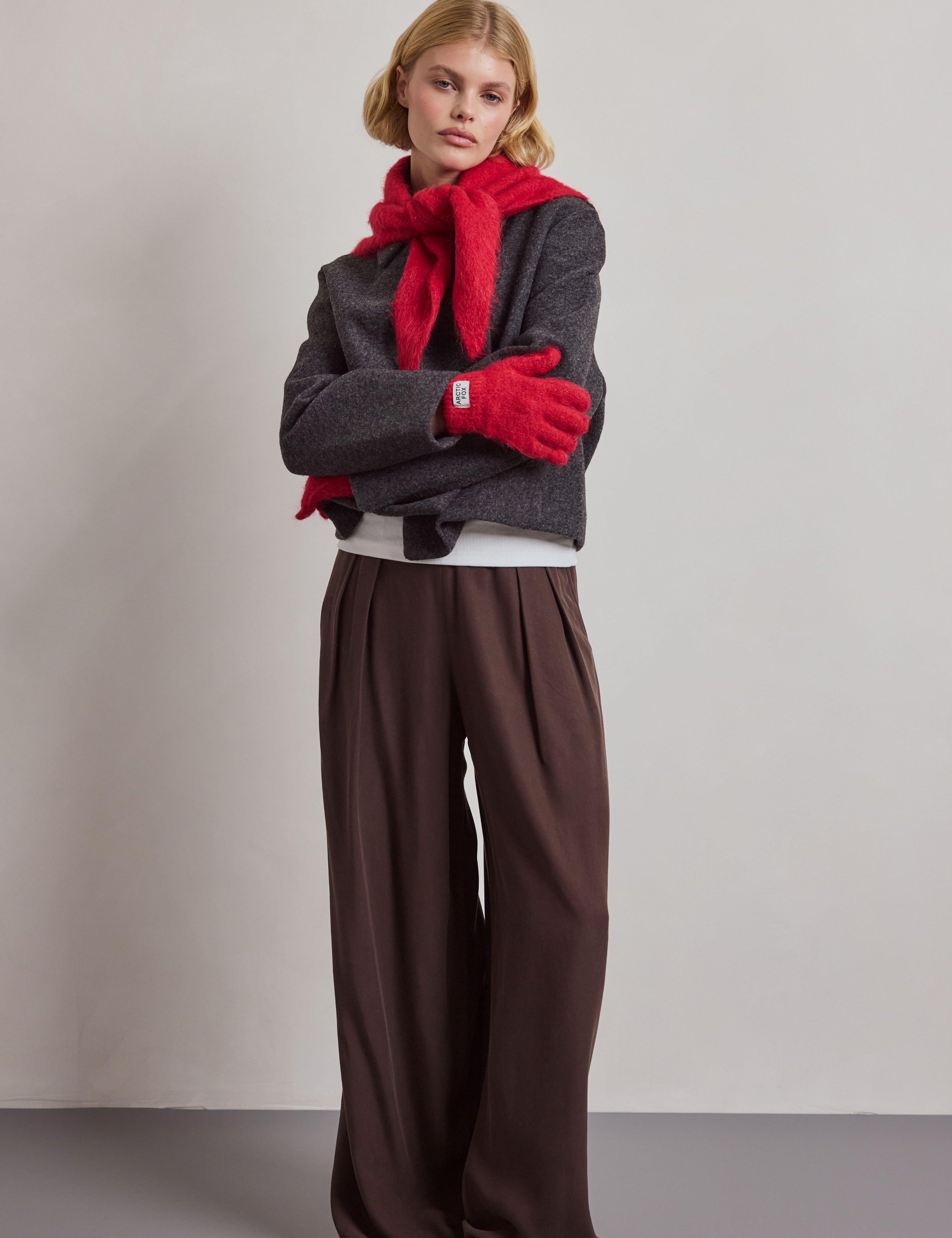 The Alpaca Gloves - Crimson Red