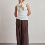 Alpaca Triangle Scarf - Off White