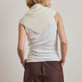 Alpaca Triangle Scarf - Off White
