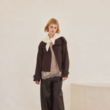 Alpaca Triangle Scarf - Off White