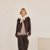 Alpaca Triangle Scarf - Off White