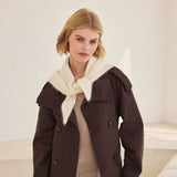 Alpaca Triangle Scarf - Off White