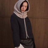 Alpaca Drawstring Hood - Beige