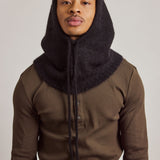 Alpaca Drawstring Hood - Black