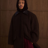 Alpaca Drawstring Hood - Black