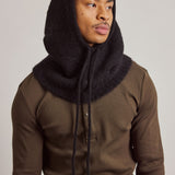 Alpaca Drawstring Hood - Black