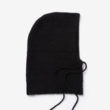Alpaca Drawstring Hood - Black