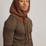 Alpaca Drawstring Hood - Coffee