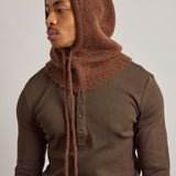 Alpaca Drawstring Hood - Coffee