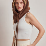 Alpaca Drawstring Hood - Coffee