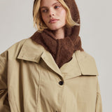 The Alpaca Hooded Scarf - Dark Coffee