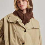 The Alpaca Hooded Scarf - Dark Coffee