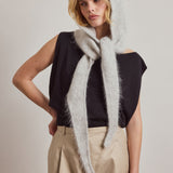 The Alpaca Hooded Scarf - Blizzard Grey