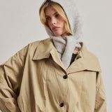 The Alpaca Hooded Scarf - Blizzard Grey