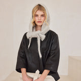 The Alpaca Hooded Scarf - Blizzard Grey