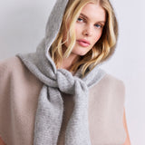 The Alpaca Hooded Scarf - Blizzard Grey