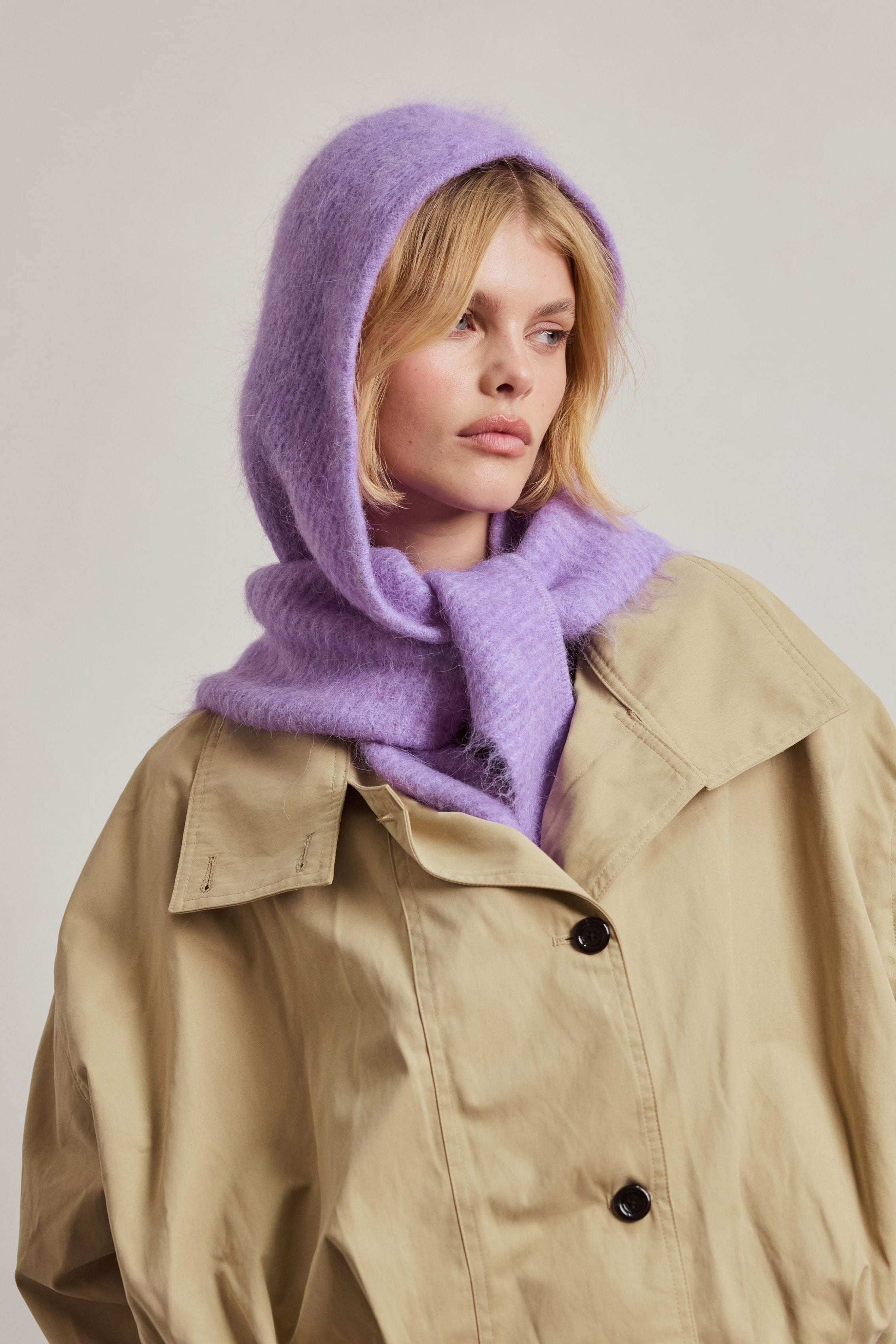 Alpaca Wool Hooded Scarf - Dark Coffee – Arctic Fox & Co.