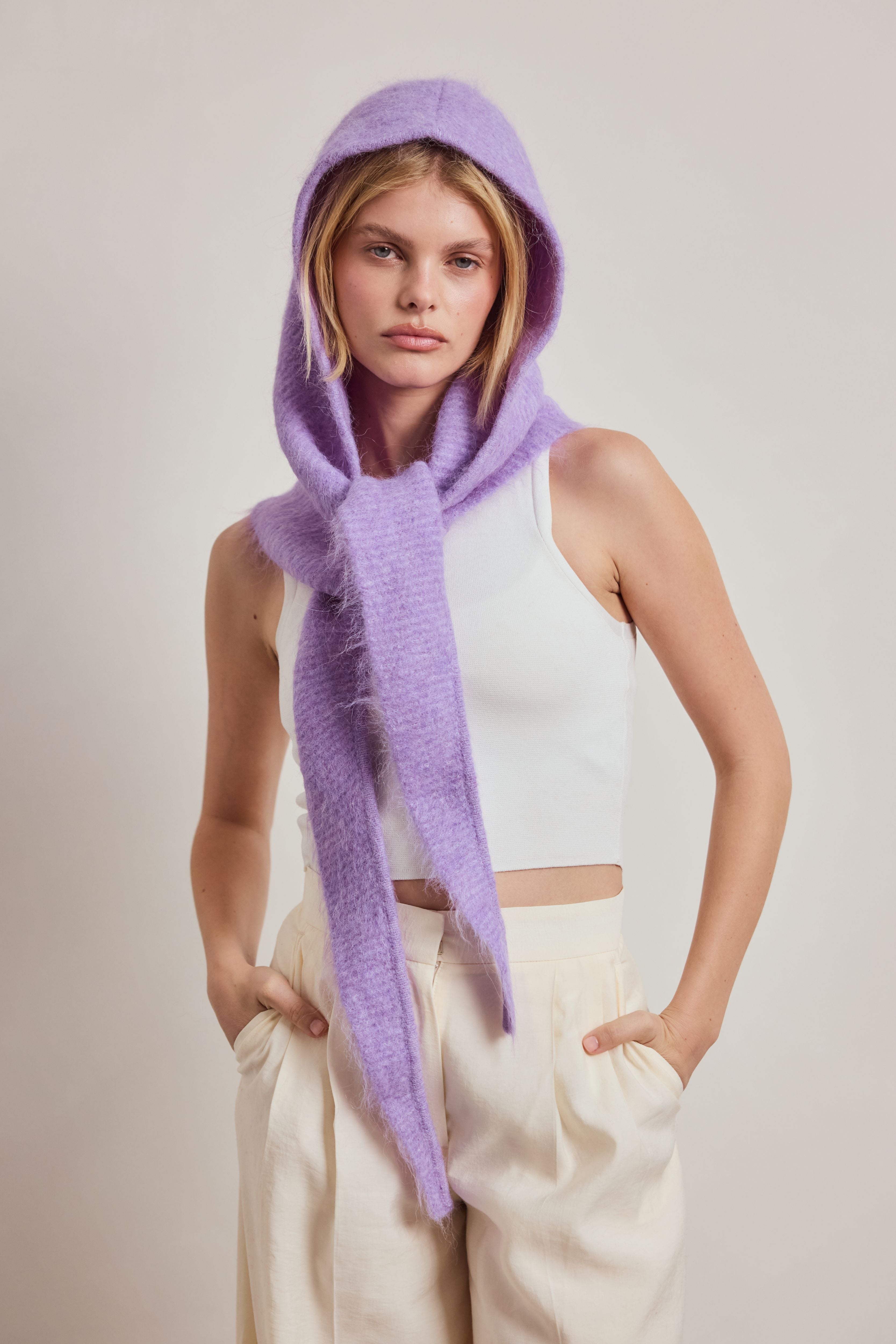 Alpaca Wool Hooded Scarf - Dark Coffee – Arctic Fox & Co.