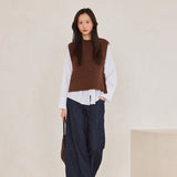 Alpaca Vest - Coffee