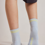 The Shortie Striped Sock - Blue Aura