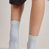 The Shortie Striped Sock - Blue Aura
