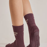 Pilates Grip Socks - Cocoa Powder
