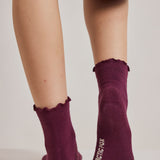 The Ruffle Socks - Cherry