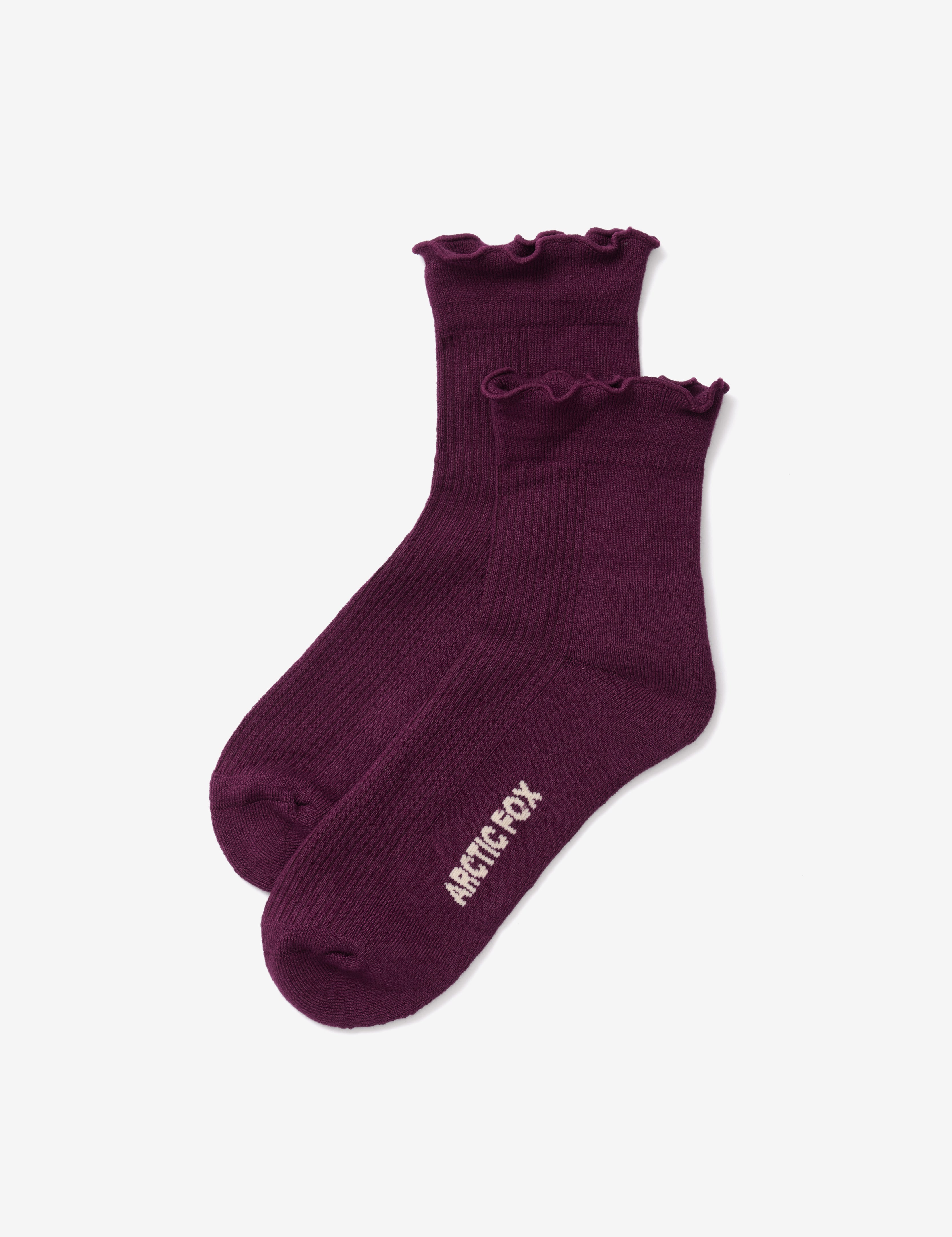 The Ruffle Socks - Cherry