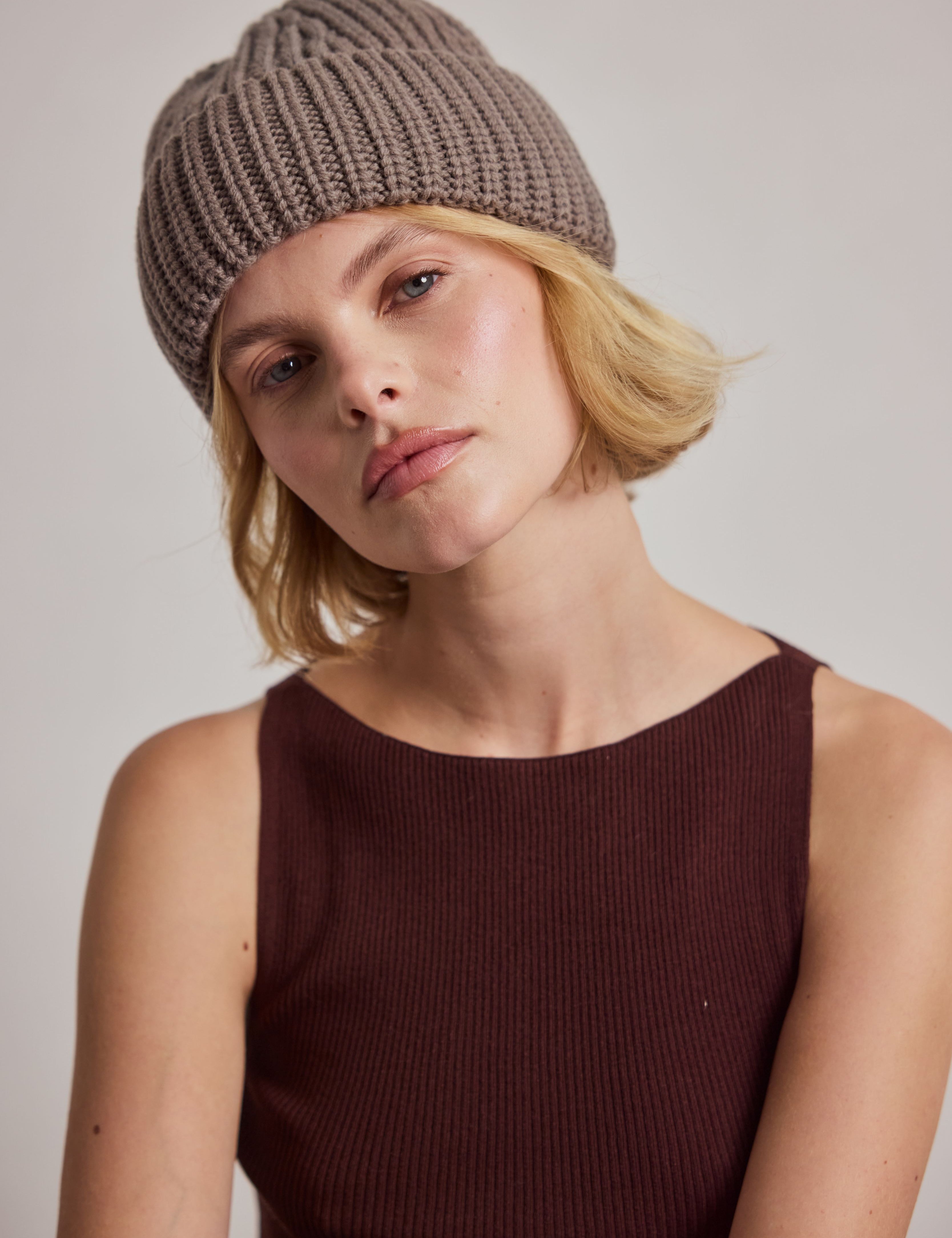 The Merino Wool Beanie - Earthly Grey