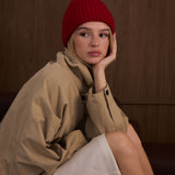 The Merino Wool Beanie - Lava Red